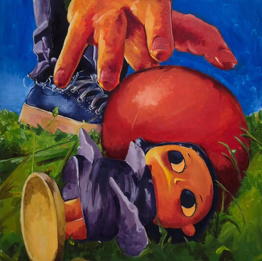 You're an Adult, Now Pick Up Your Toys 36” x 36” Oil Paint on canvas 2025